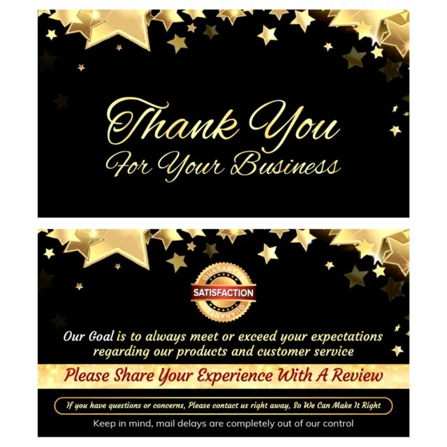 25-2000 Ebay Thank You Seller Business Cards (Star), 4 Amazon, Etsy , bulk, lots