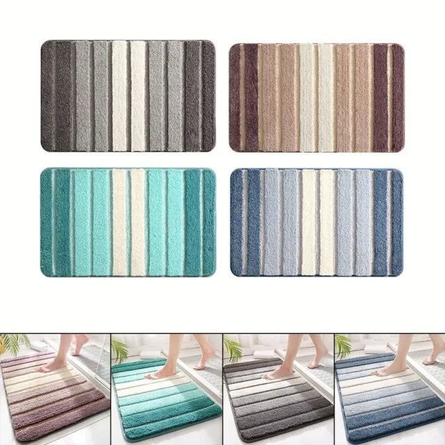 Tapis de salle de bain super doux et épais surface antidérapante avec absorpti