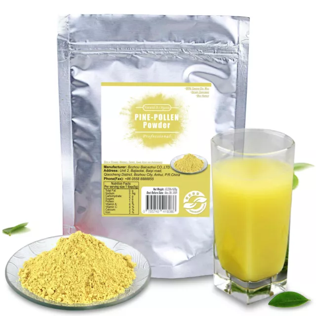 Natural Wild Harvested Organic Pine Pollen Powder 98% Cracked Cell Wall