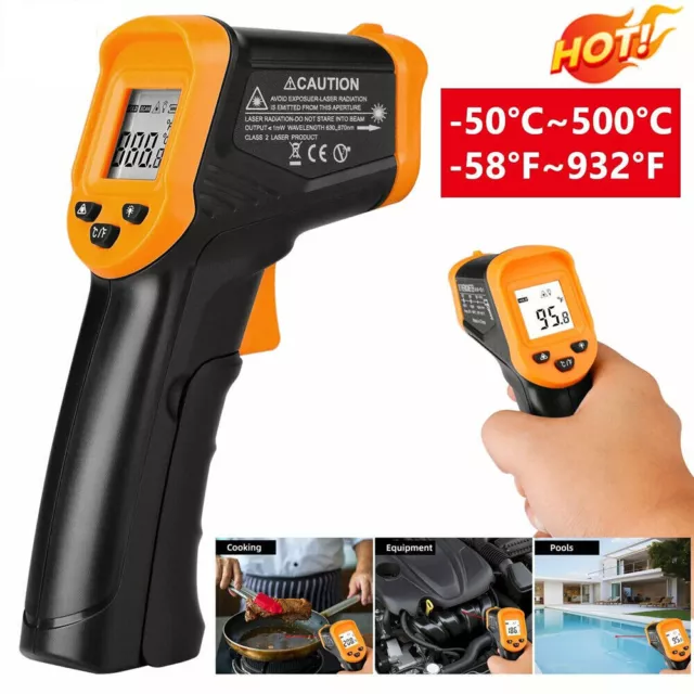 Digital Thermometer Infrared Gun IR Laser LCD Temperature Non-Contact Meter Gun