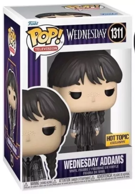 Funko Pop Wednesday Addams #1311 Metallic Hot Topic Exclusive New Unitas Uniform