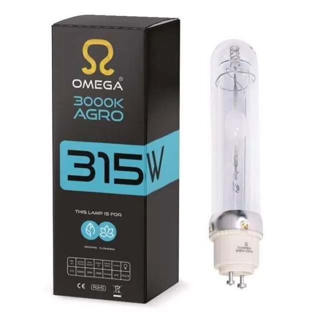 315W Cdm Lamp 3000K Omega Hydroponics Bulb Light Flowering Veg Metal Halide