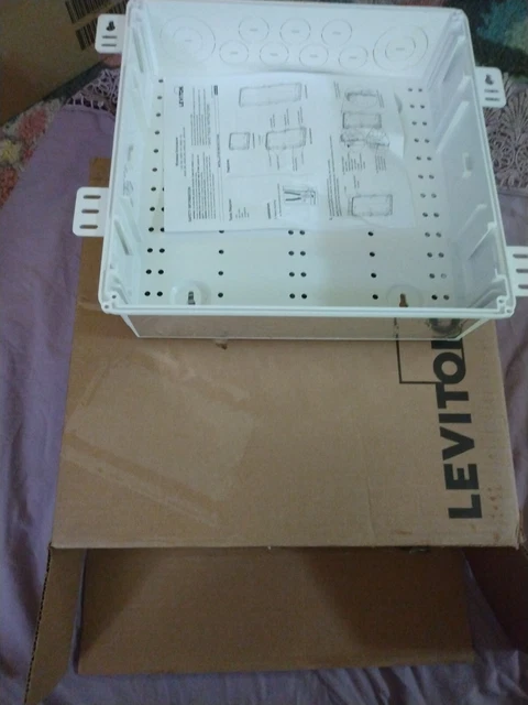 Leviton 49605-14E 14" Wireless Enclosure Only Flush Mount NewWhite Plastic
