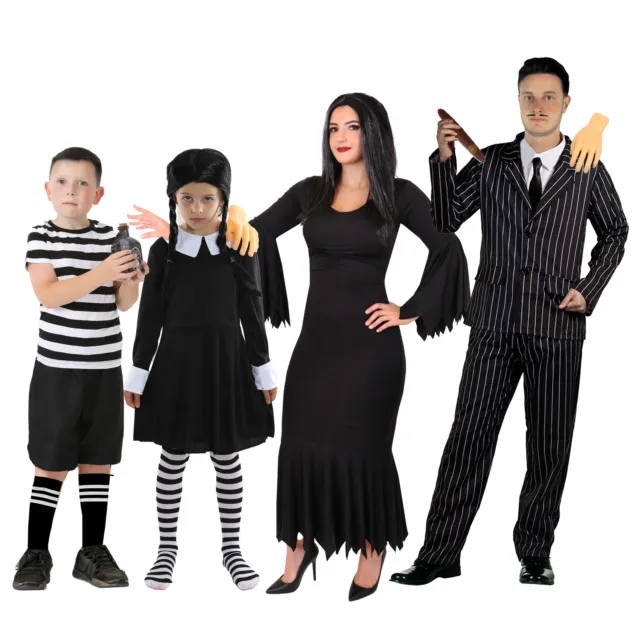 Gothic Family Costume Outfit Halloween Kid Adult Group Fancy Dress Dress Suit