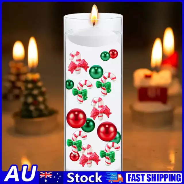 AU Christmas Floating Candles Decor Acrylic Resin Water Gel Beads Water Gel Ball