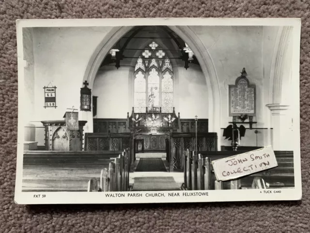 St Mary's Walton Parish Church Interior Altar Pulpit War Memorial Felixstowe RP