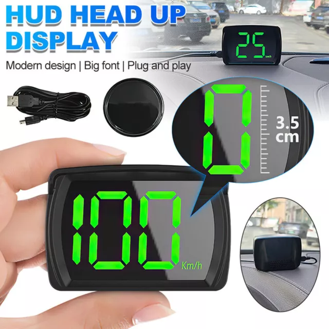 Car Digital GPS Speedo Speed MPH HUD Head Up Display Speedometer Universal New