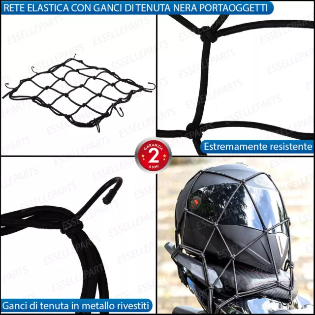 Rete Nera Elastica Porta Oggetti Casco Serbatoio Moto Scooter Per Bmw R 1200 Cl 2