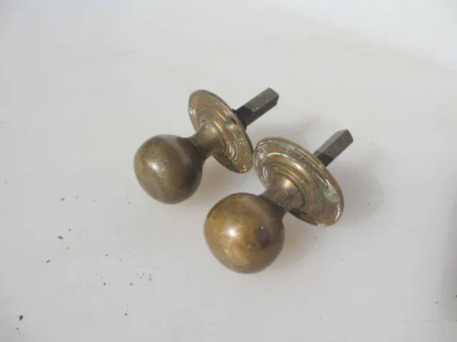 Victorian Brass Cabinet Knobs Drawer Handles Pull Old Cupboard Antique Plates