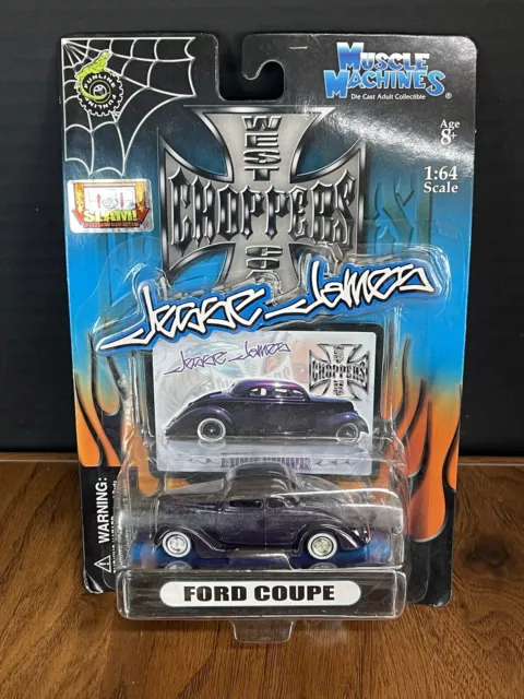 Muscle Machines 2004 West Coast Choppers Jesse James Ford Coupe Purple 1/64