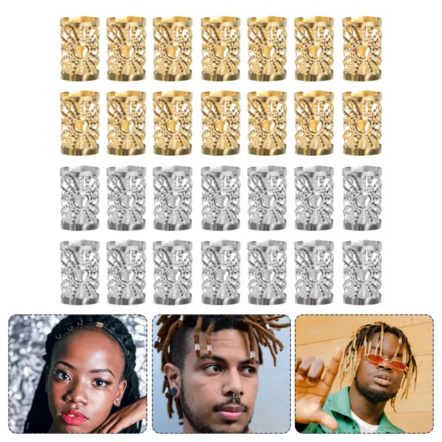 100 Pcs Ring Für Damen Haarspulen-Dreadlocks Schmuck Haarschmuck