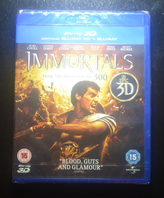 Immortals Bluray + 3D New & Sealed