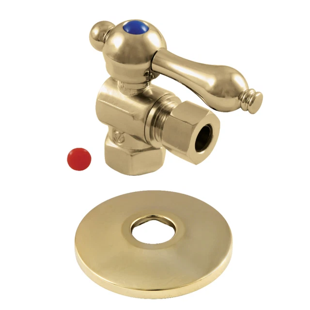 Kingston Brass CC3310.K 1-3/4"H Quarter Turn Angle Stop Valve - Brass