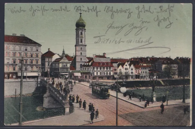 50671) AK Graz Franz Carl-Brücke gegen Murgasse 1907
