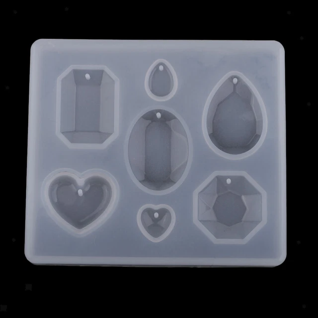 DIY cabochon schmuck silikon form harz guß anhänger bastel formen w loch
