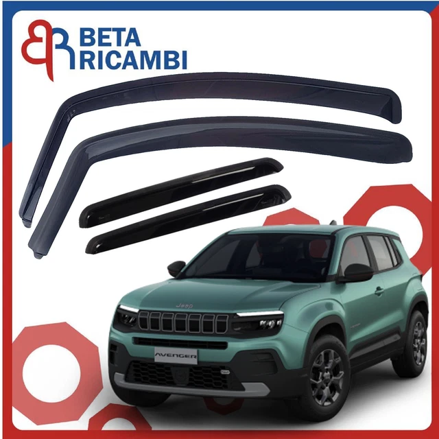 Deflettori d'Aria Nero Compatibile con Jeep Renegade 2017