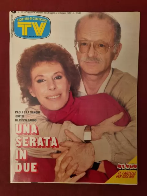 TV SORRISI E CANZONI n 18 1989 Ornella Vanoni Gino Paoli