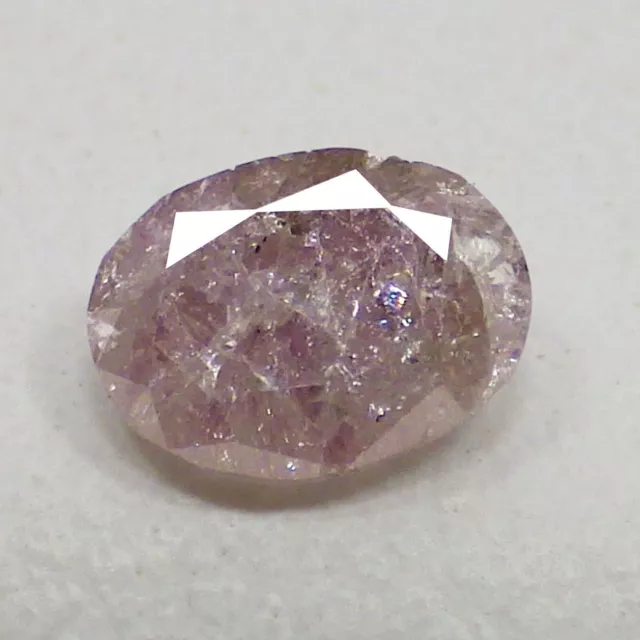 Ovale cinq étoiles 0,29 ct (4 x 3 MM) 100 % diamant rose violet argile...