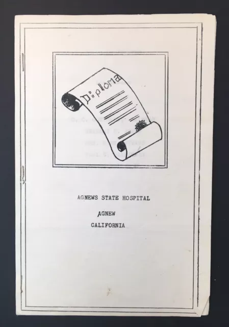 Agnews State Hospital (Psychiatric) CA Graduation Exercises Program 1953