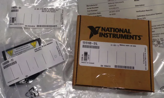 New NI-9206 National Instruments 16 Channel Analog Input for Fuel Cell