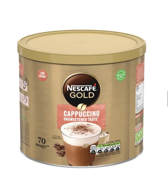 NESCAFE GOLD CAPPUCCINO Unsweetened Taste Instant Coffee Tin 1 kg £32.99 PicClick UK