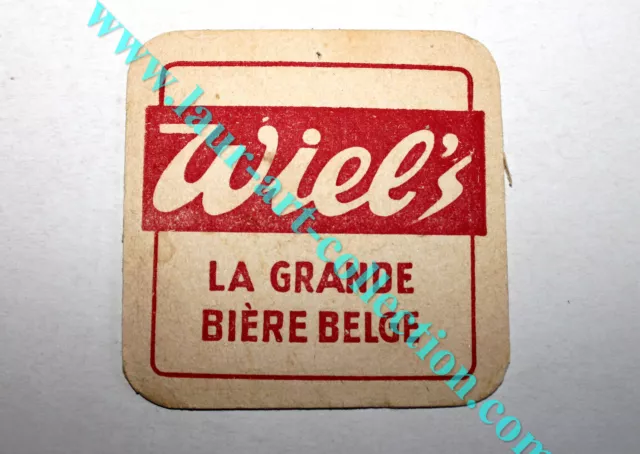 Wiel's La Grande Biere Belge, Ancien Sous Bock Dessous Verre Alcool Beer Coaster