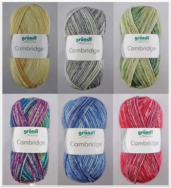 100g Gründl Cambridge Wolle Garn zum Stricken Häkeln Basteln GP 49,90€/1kg