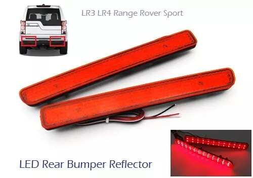 2x Bumper Reflector LED Brake Stop Light For Range Rover Sport Discovery 3 4 Red