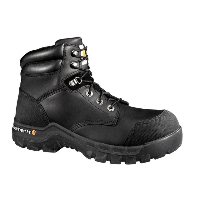 Carhartt Men's Work Boots 6" Slip Resistant Rugged Flex Waterproof Black 9(W)