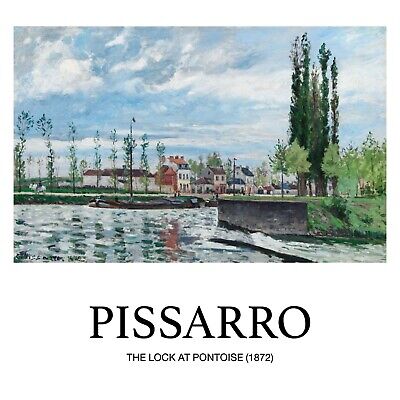 12407.Decoration Poster.Home wall art design.Pissarro painting.Lock at Pontoise