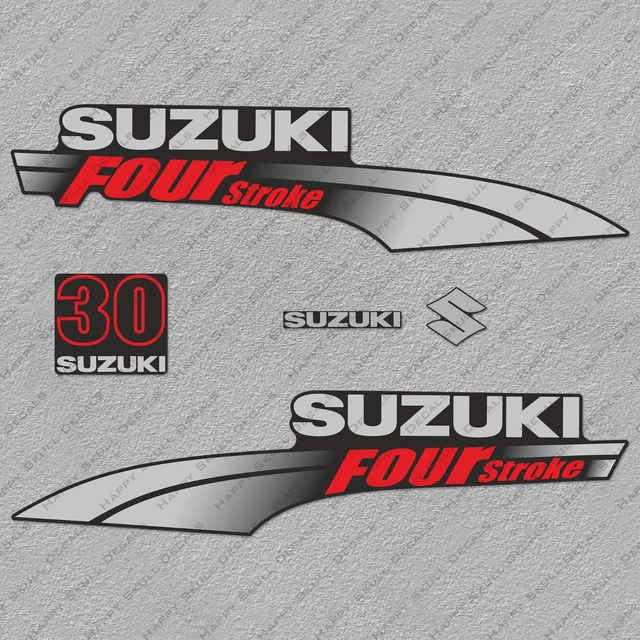 SUZUKI 150HP FOUR Stroke Outboard Engine Decals Sticker Set