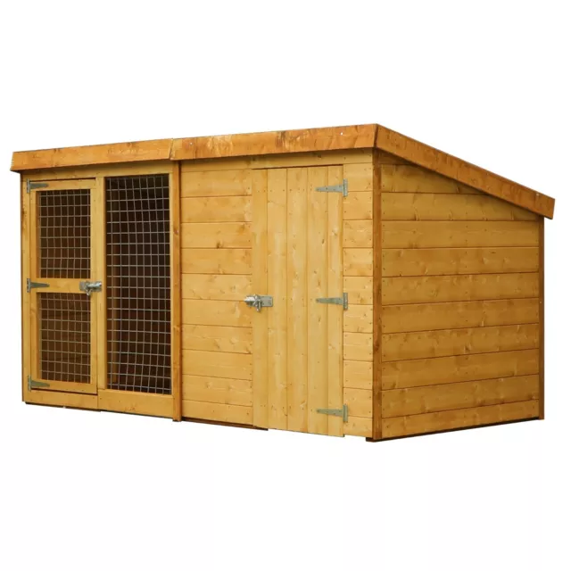 DOG KENNEL RUN WOODEN OUTSIDE GARDEN HOUSE OUTDOOR KENNEL LARGE 8x4 10x4 12x4 3