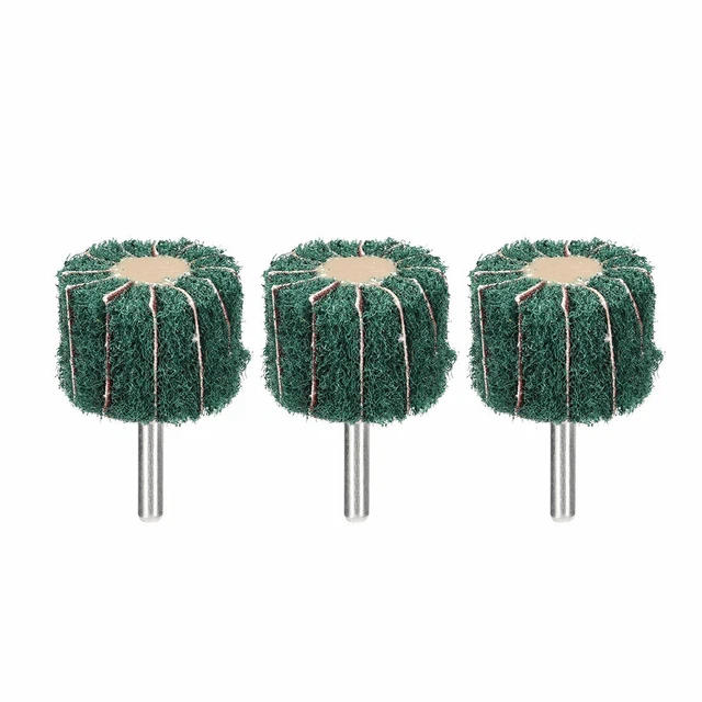 40mm x 30mm x 6mm Shank Mounted Flap Wheels Buffing Polishing Wheels 3pcs