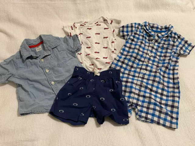 Baby Boy Clothes 6 Month Lot Carter’s 4 Piece Clothes Bundle