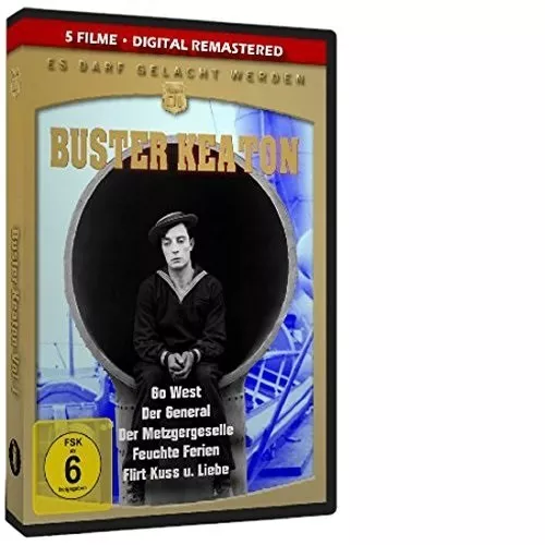 Buster Keaton - Go  West/General/Der Metzgergeselle/Feuchte Ferien  Dvd Neu