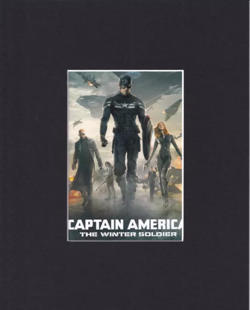 8X10" Matted Print Movie Poster Art Picture: Captain America, Winter Soldier