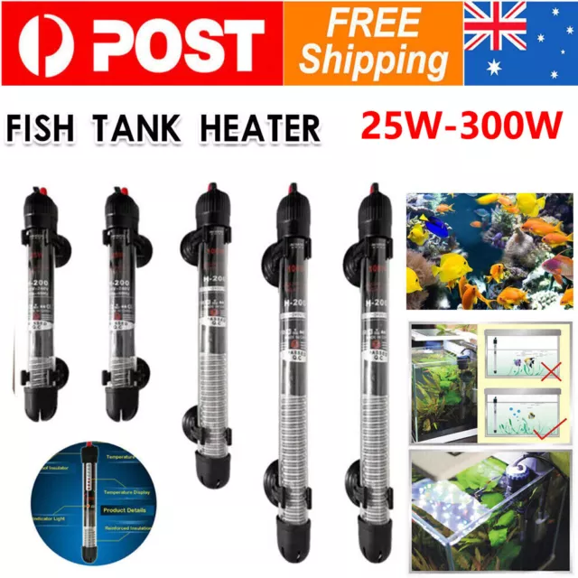 25W-300W Aquarium Submersible Heater Fish Tank Auto Water Thermostat