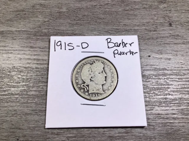 1915 D Barber Silver Quarter-Denver Mint-022224-0001