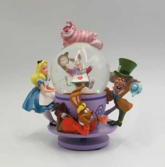 Disney Parks Alice in Wonderland Snow Globe Spinning Cup Cheshire Cat - NO BOX