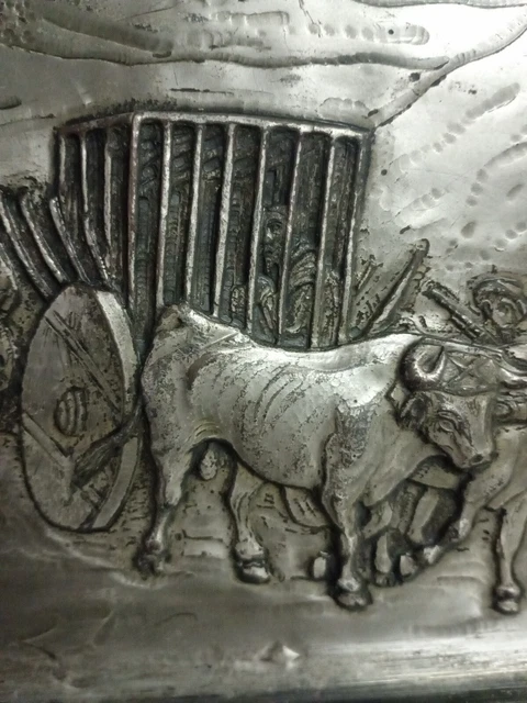 Cuadro 35x48 Cobre Plateado Don Quijote Repujado 3