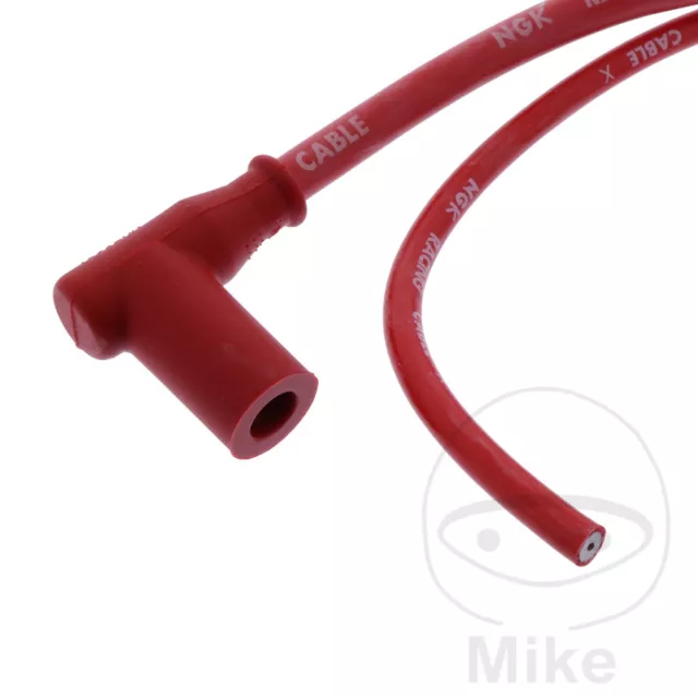 Spark plug connector CR6 Racing 14 mm 90° red NGK with 1000 mm cable