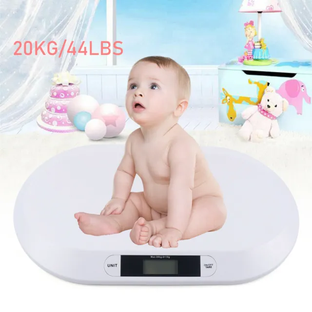 Babywaage LCD Digitale Säuglingsgewichtsmesser Haustierwaage Handtuch+Lineal