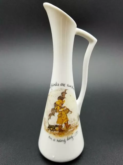 Vintage 1974 Holly Hobbie Porcelain 5 3/4" Pitcher Bud Vase