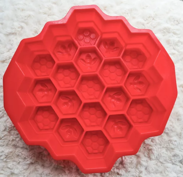 Silicone 19 Grids Bee Honeycomb Cake Chocolate Soap Icing Mold Candle DIY