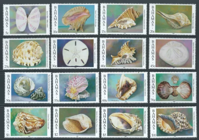 BAHAMAS 1996 SG1058-73 set 16 Sea Shells Imprint 1996 unmounted mint cat £62.70