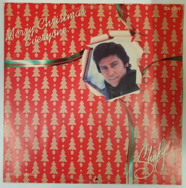 Merry Christmas Everyone Shaky Vinyl Record. See description. Sw4