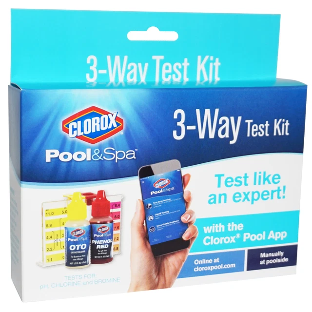 CLOROX POOL & SPA 3Way TEST KIT Water Testing for pH • Chlorine