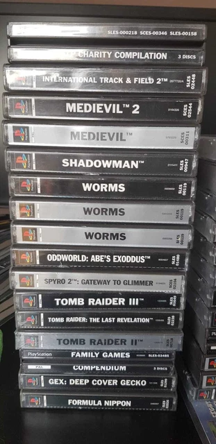 Custodia manuale disco di gioco PS1 PlayStation One scegli PAL Spyro Crash Tomb Raider