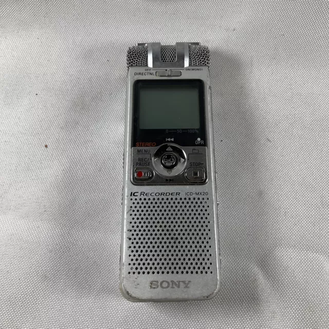 Sony ICD-MX20 Digital Voice Recorder | Working