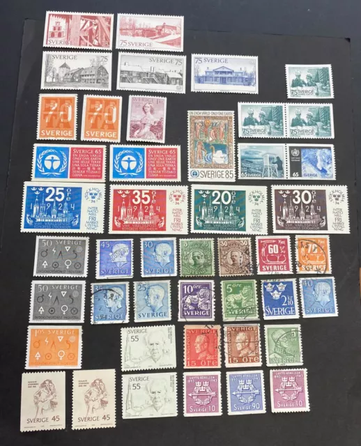 Sweden Stamp Lot. Pre 1980. Free Shipping